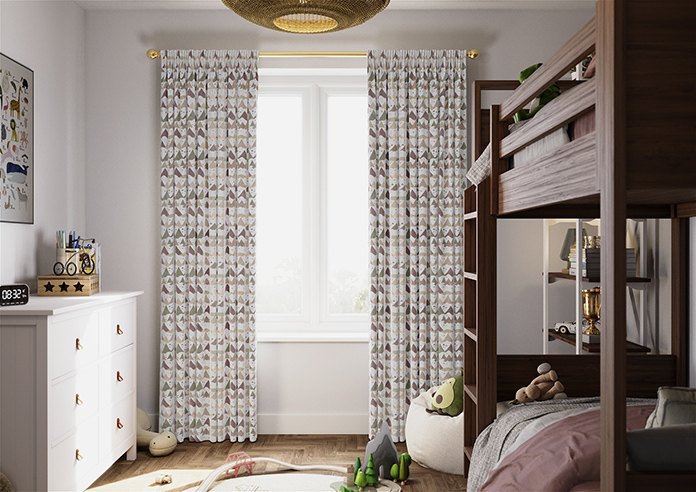 Cloudy Peaks, Rosey Hues - Made to Measure Curtains - Image 3